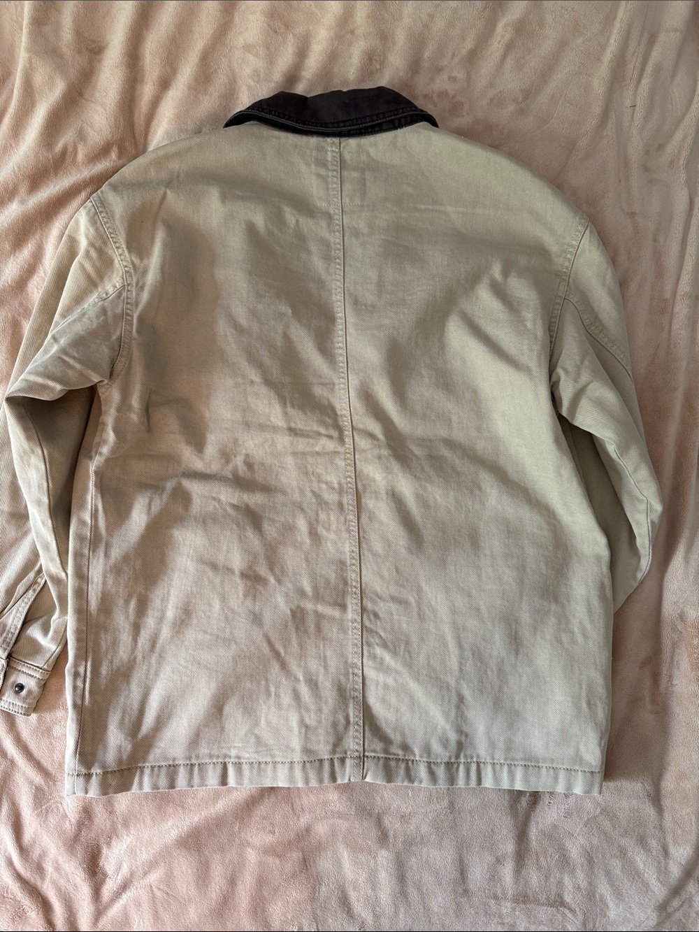 NWT Garage Khaki Jacket with Dark Brown Collar - S/M - Picture 5 of 6